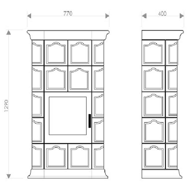 Kandallókályha Altenburg Glassgreen 8 kW