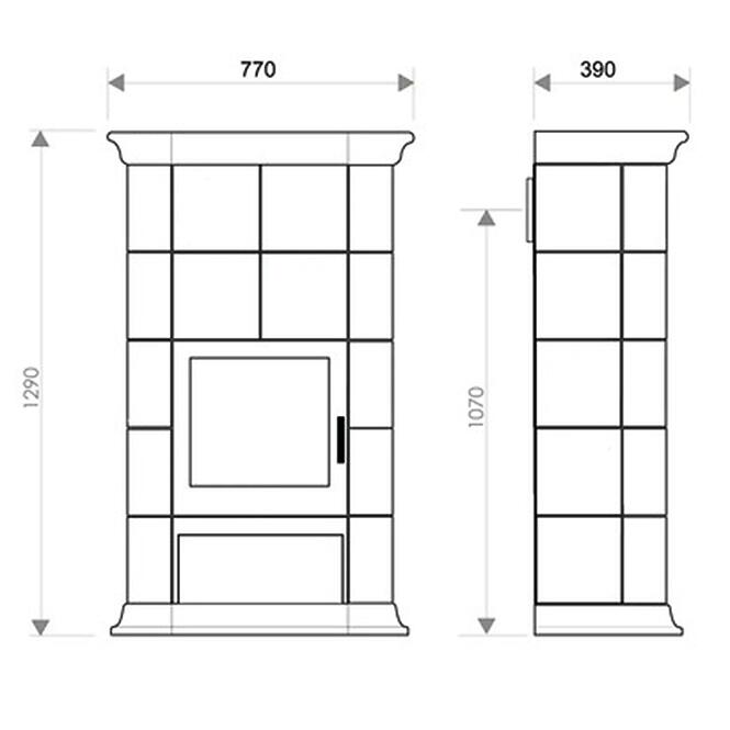 Kandallókályha Altenburg Glassgreen 8 kW,5