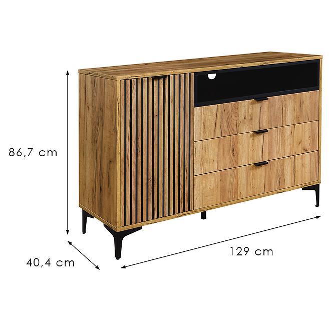 Komód Margo 1D3S craft arany