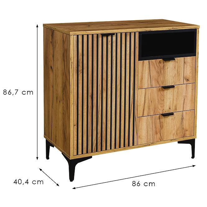 Komód Margo 1D3S craft arany