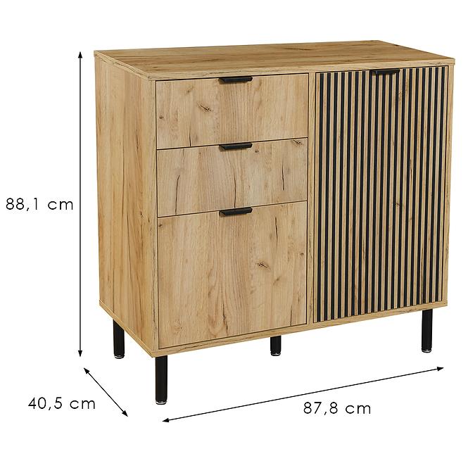 Komód Namir 2D2S tölgy craft arany,2