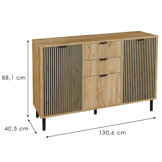 Komód Namir 3D2S 1 tölgy craft arany,2