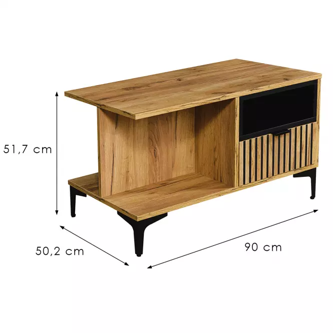 Dohányzóasztal Margo 1S craft arany