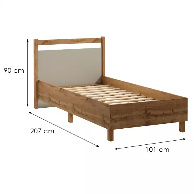 Ágy Indygo L90 tölgy wotan-beige
