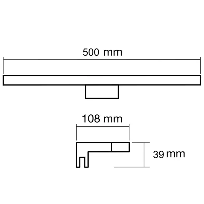 Lámpa Q-305G LED GOLD SHINNY 8W 50CM K1,3