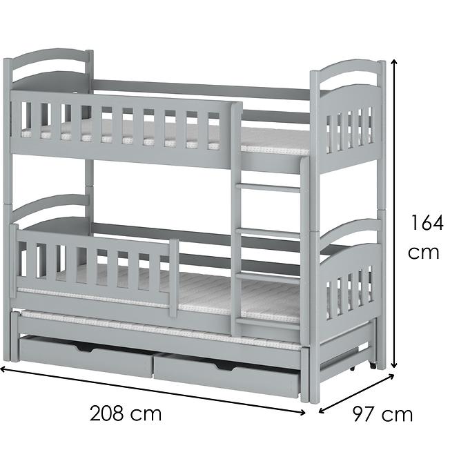 Ágy Blanka 90x200 grey