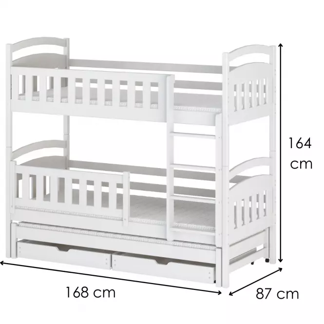 Ágy Blanka 80x160 white,2