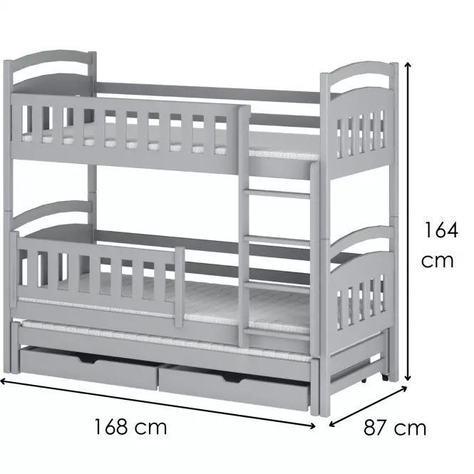 Ágy Blanka 80x160 grey