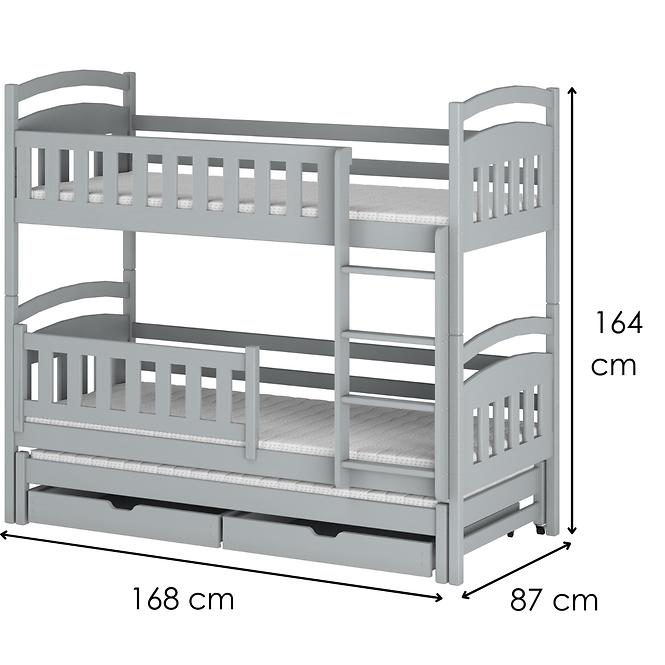 Ágy Blanka 80x160 grey