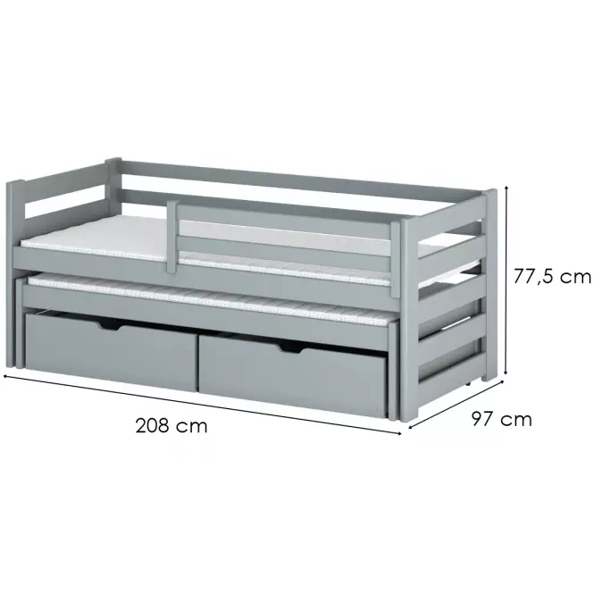 Ágy Senso 90x200 grey