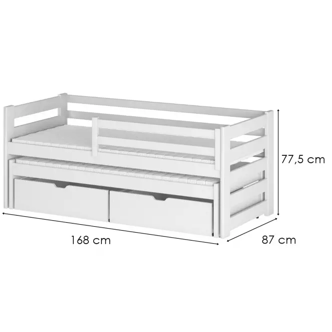 Ágy Senso 80x160 white,2