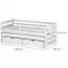Ágy Senso 80x160 white,2