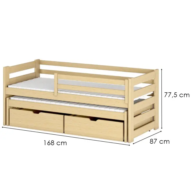 Ágy Senso 80x160 pine,2