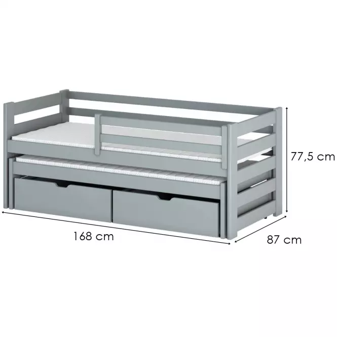 Ágy Senso 80x160 grey