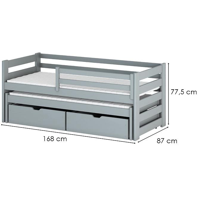 Ágy Senso 80x160 grey
