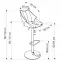 Bárszék H122 szürke/fekete,3