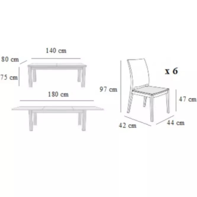 Étkezőgarnitúra Kobe 1+6 tölgy sonoma,4