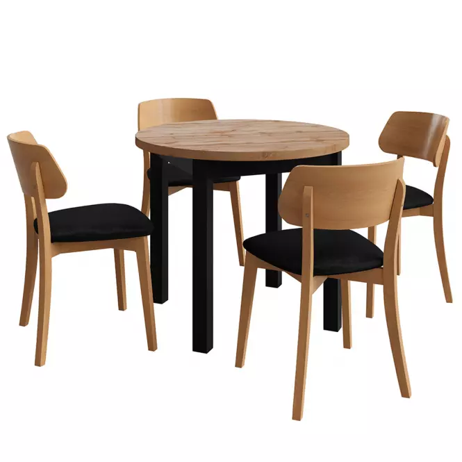Asztal Perla 90 wotan/fekete,3