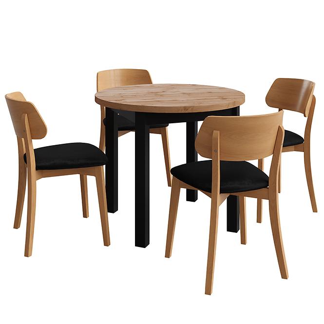 Asztal Perla 90 wotan/fekete,3