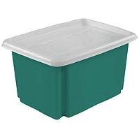 Forgó doboz fedővel 45l zöld 10539