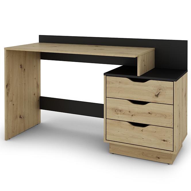 Íróasztal Cesar 2 artisan/fekete,3
