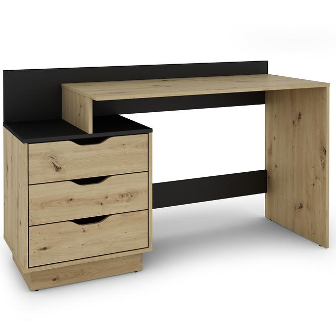 Íróasztal Cesar 2 artisan/fekete,6
