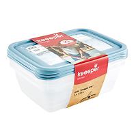 3 edényes készlet Egyenes. Kék címkével 20,5x15,5x6,5 1,25l
