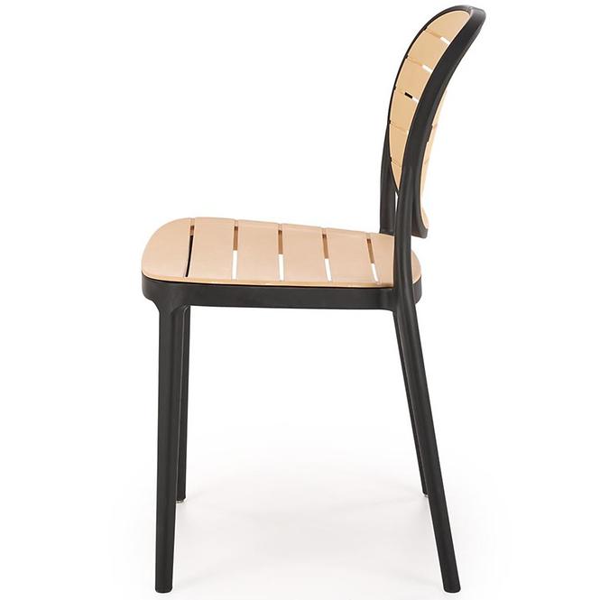 Szék K529 fekete/természetes