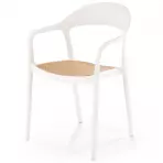 Szék K530 fehér/természetes
