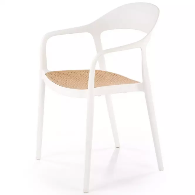 Szék K530 fehér/természetes