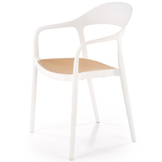 Szék K530 fehér/természetes