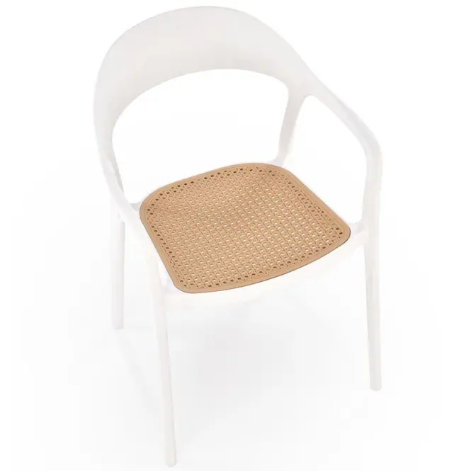 Szék K530 fehér/természetes