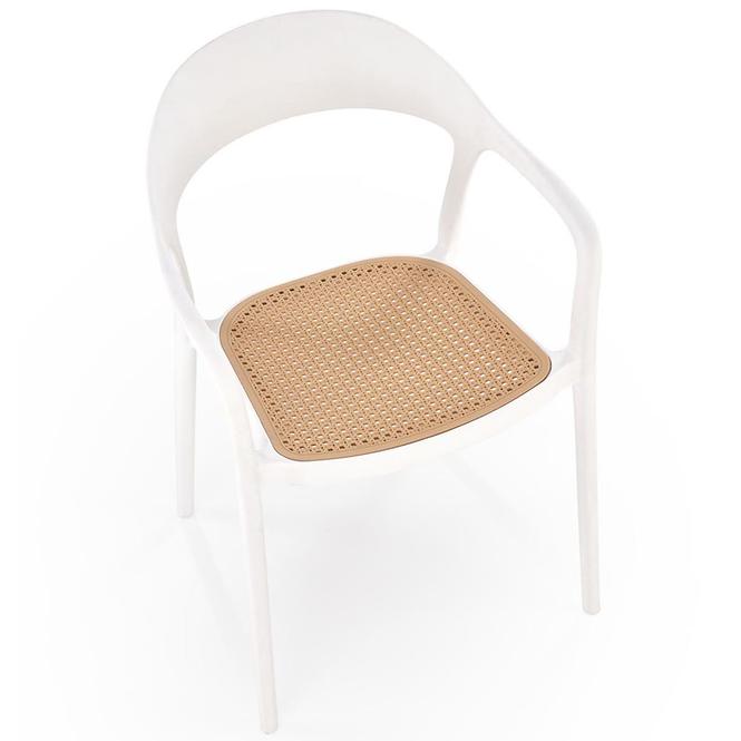 Szék K530 fehér/természetes