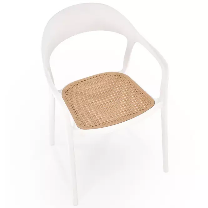 Szék K530 fehér/természetes,9