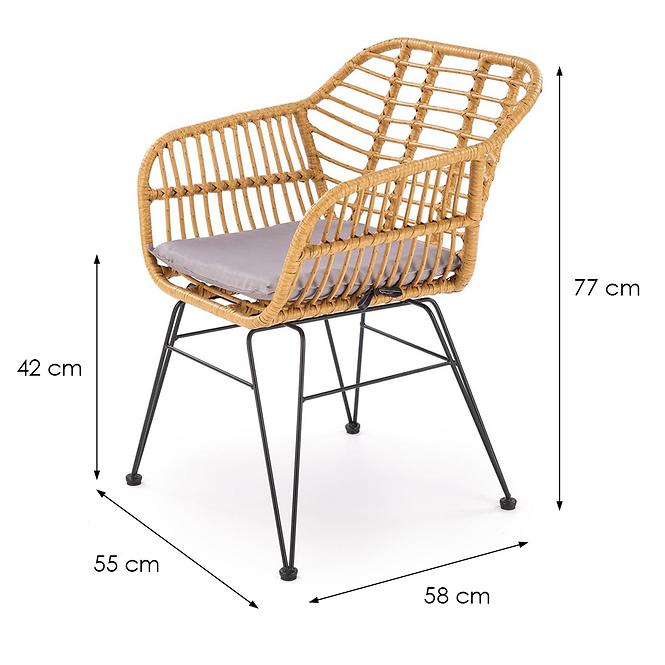 Szék K541 szürke/természetes