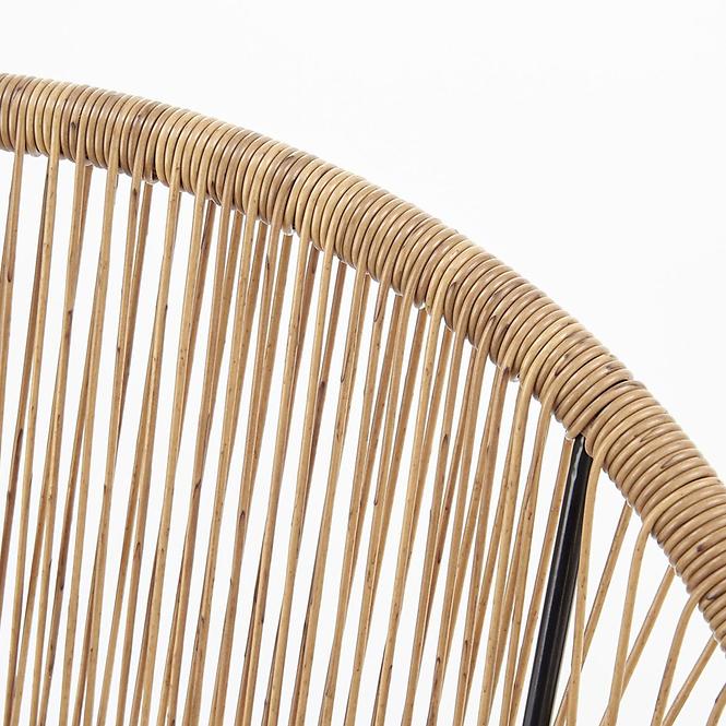 Szék BARI rattan barna/fekete,11