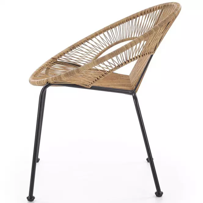 Szék BARI rattan barna/fekete