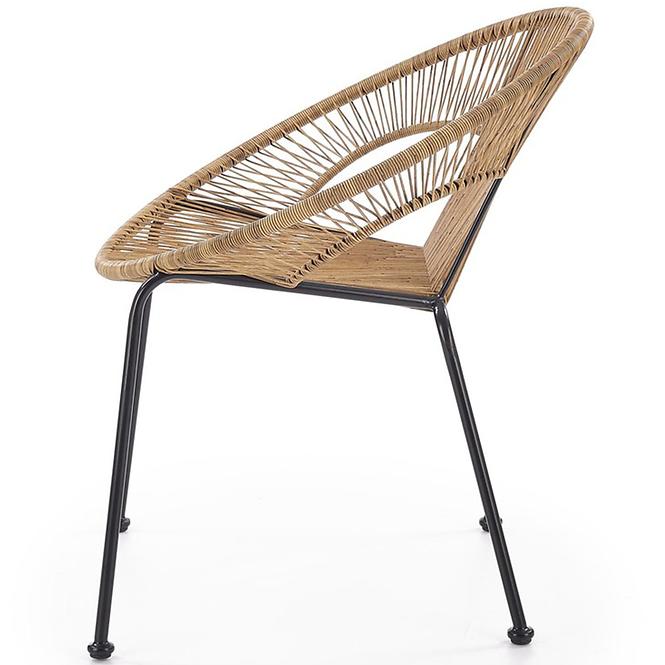 Szék BARI rattan barna/fekete
