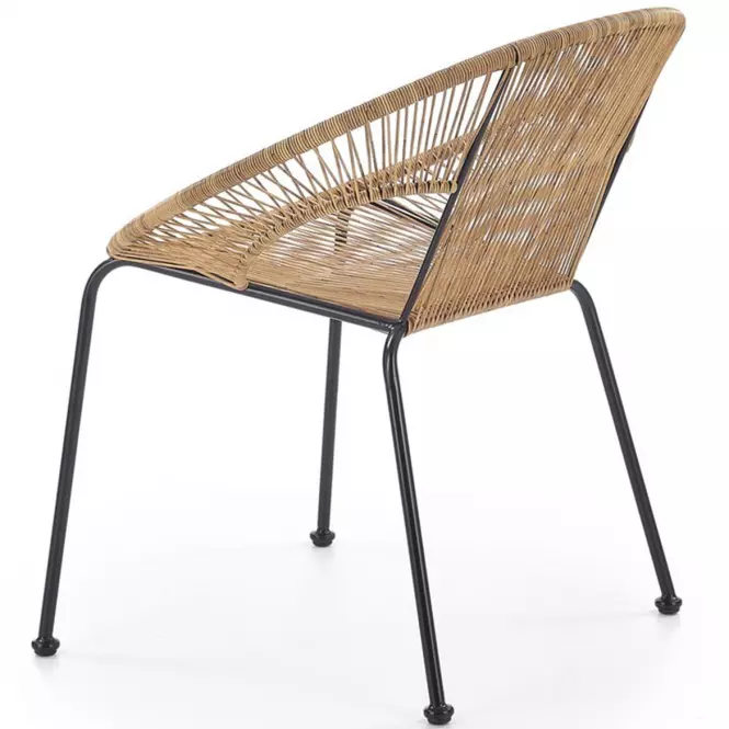 Szék BARI rattan barna/fekete