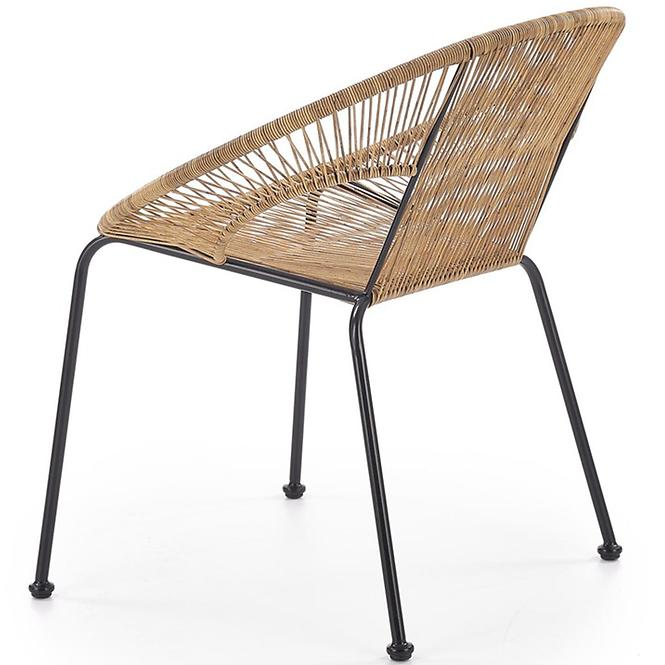 Szék BARI rattan barna/fekete