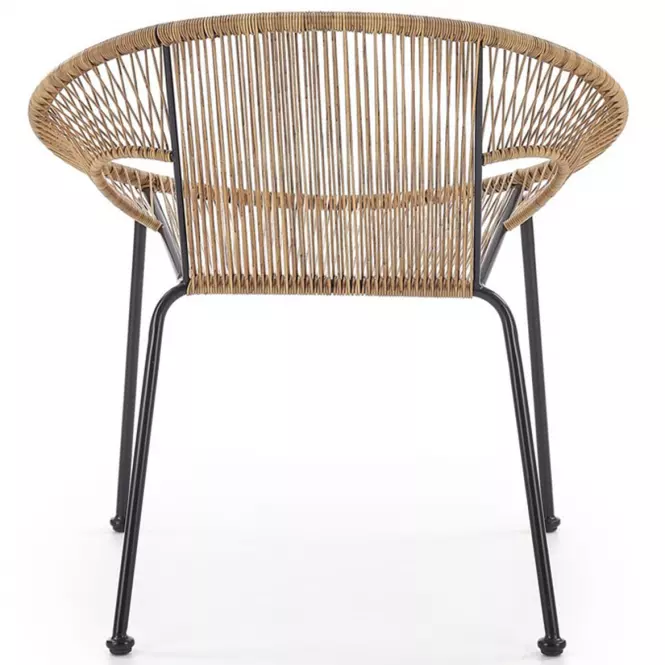 Szék BARI rattan barna/fekete