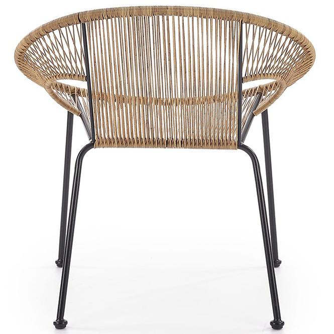 Szék BARI rattan barna/fekete