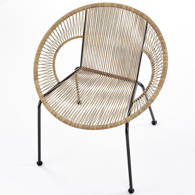 Szék BARI rattan barna/fekete