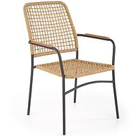 Szék K457 rattan barna/fekete