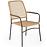 Szék K457 rattan barna/fekete