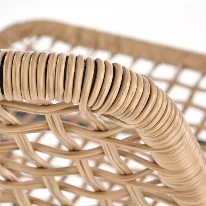 Szék K457 rattan barna/fekete,2