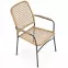 Szék K457 rattan barna/fekete,3