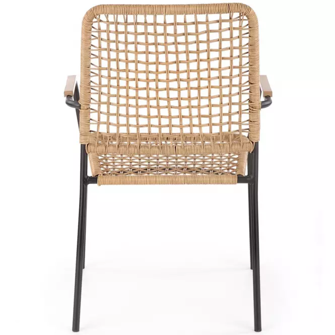 Szék K457 rattan barna/fekete