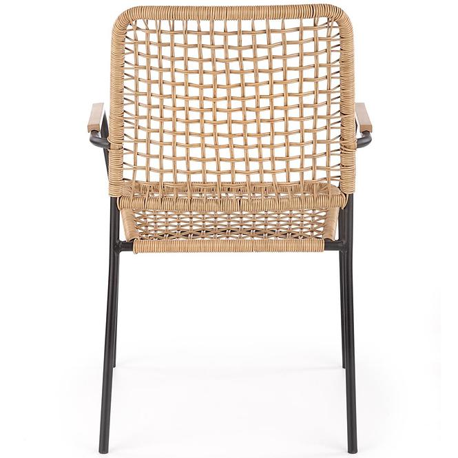Szék K457 rattan barna/fekete