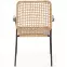 Szék K457 rattan barna/fekete,4